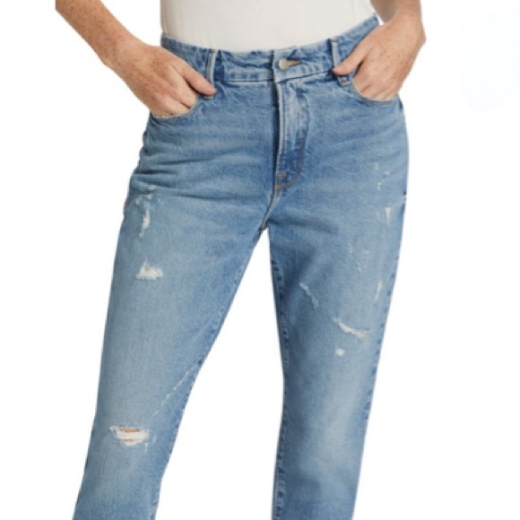 Good American Good Classic High Rise Distressed Jeans, Indigo - Size 25 - Picture 11 of 12